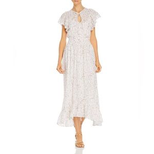 Rebecca Taylor Zadie Smocked Dress Snow Comb NWT